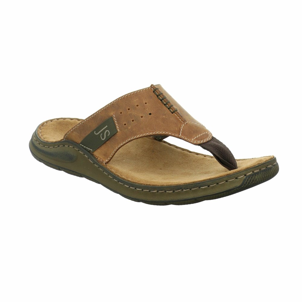 Beige Josef Seibel Maverick 05 Men\'s Sandals | LEU320457