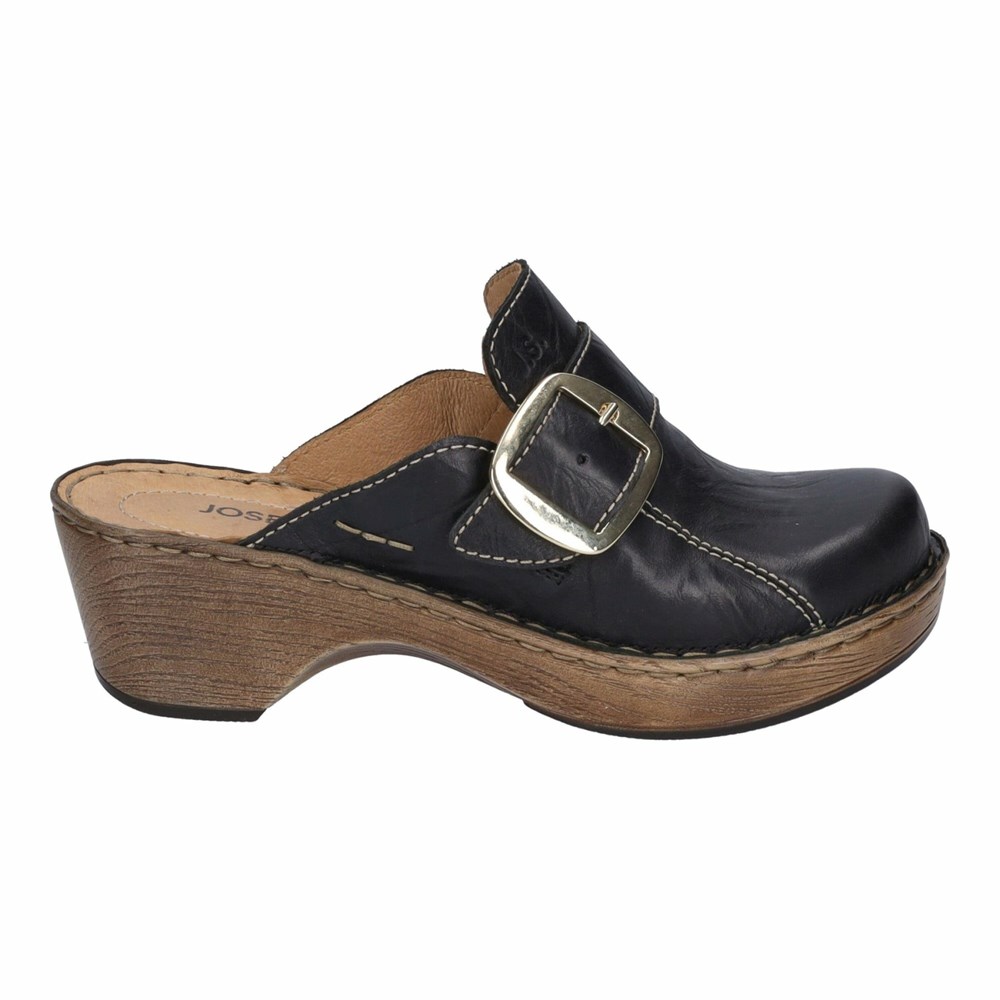 Black Josef Seibel Lily 10 Women's Clogs | ZWX731092