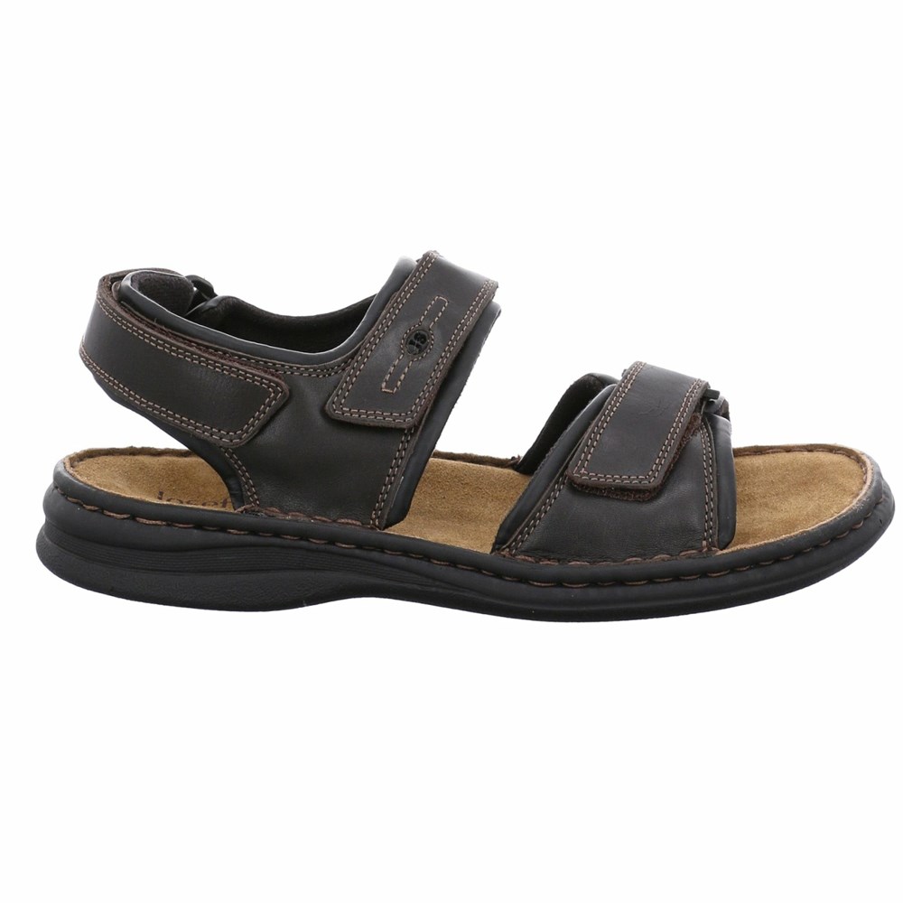 Black Josef Seibel Rafe Men's Sandals | QUY849027