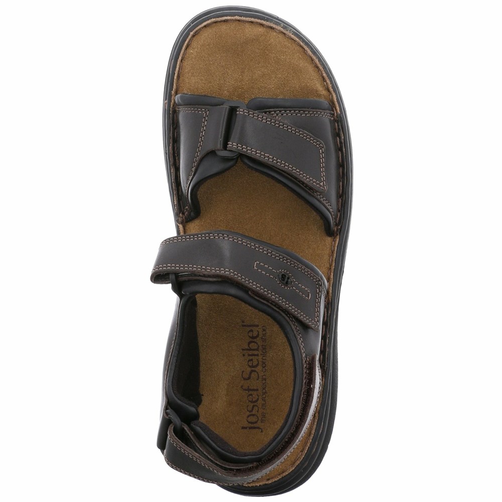 Black Josef Seibel Rafe Men's Sandals | QUY849027