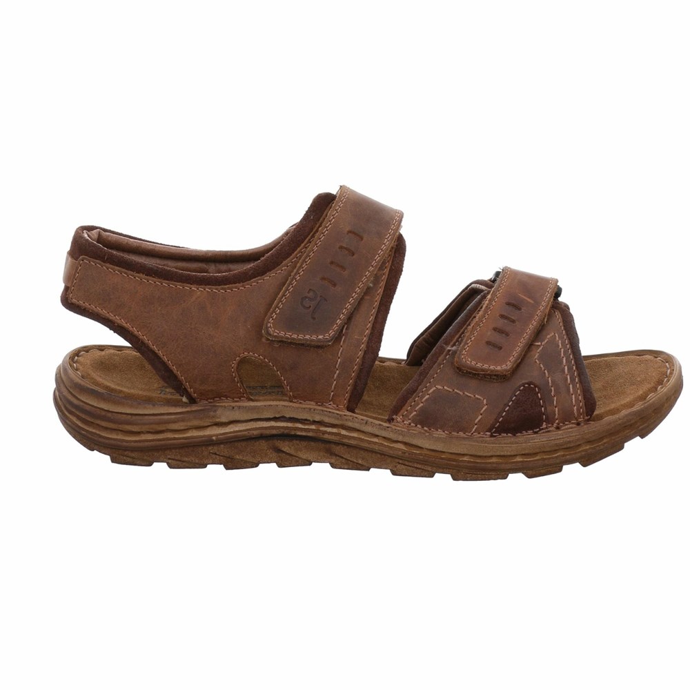 Black Josef Seibel Raul 19 Men's Sandals | PAT579680