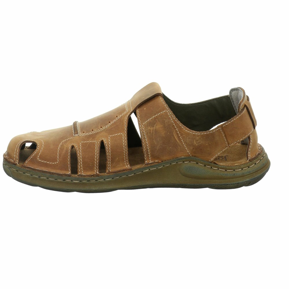 Brown Josef Seibel Maverick 01 Men's Sandals | JYL910865