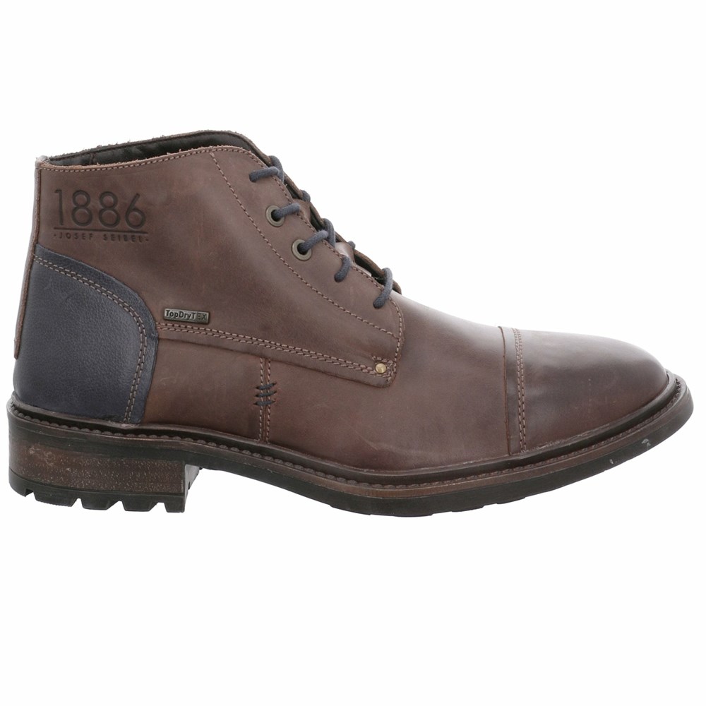 Brown Josef Seibel Oscar 23 Men's Boots | ZLR890321