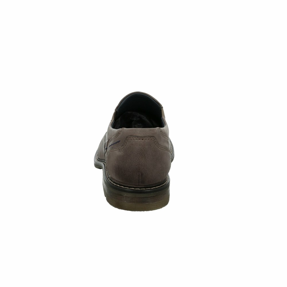 Grey Brown Josef Seibel Earl 06 Men's Slip On | LVR254870