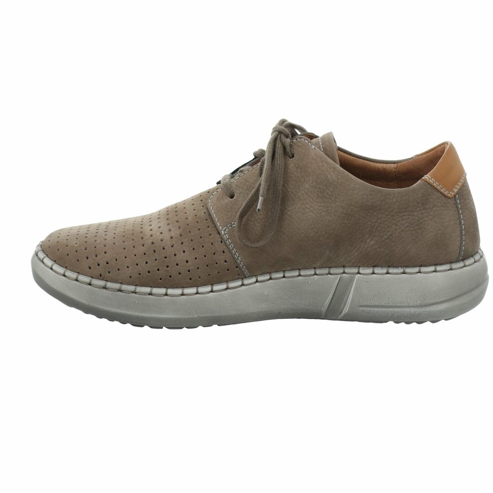 Grey Brown Josef Seibel Louis 06 Men's Sneakers | EYP493601