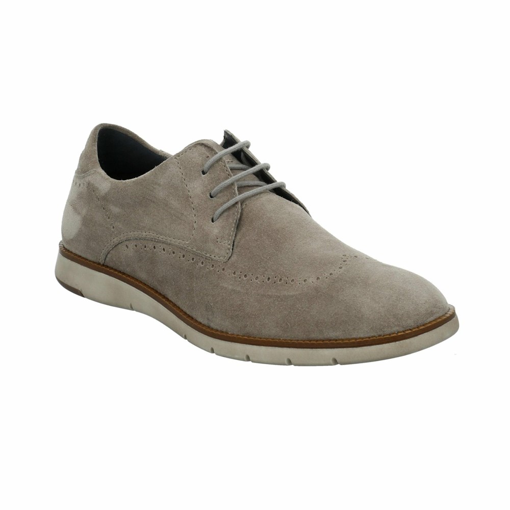 Grey Brown Josef Seibel Tyler 33 Suede Men's Dress Shoes | ESN186527