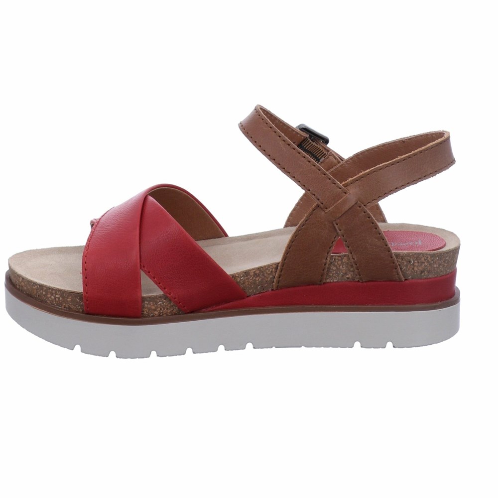 Red Josef Seibel Clea 10 Women's Sandals | QXM203586