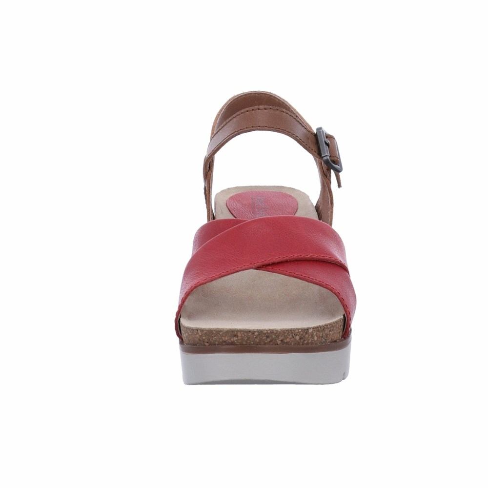 Red Josef Seibel Clea 10 Women's Sandals | QXM203586